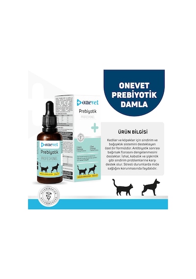 Onevet Kedi ve Köpekler İçin Sindirim Sistemi Destekleyici Prebiyotik Damla 50 Ml