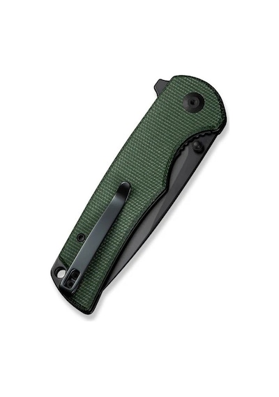 Sencut Praktisk Green Canvas Micarta Handle Black 9cr18mov Blade Kamp Çakı Yeşil