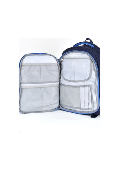 Elatae Ortopedik Lüks Kumaş Unisex Çok Gözlü Çocuk İlkokul Çantası Siyah 1461