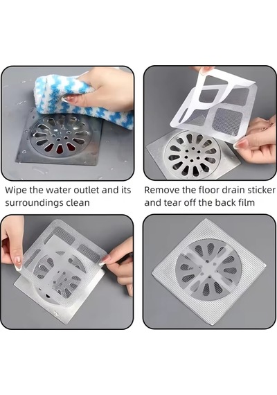 Pratik Hijyenik Banyo Lavabo Duş Gider Tıkanma Önleyici Böcek Önleyici Süzgeç 50 Adet Diğer