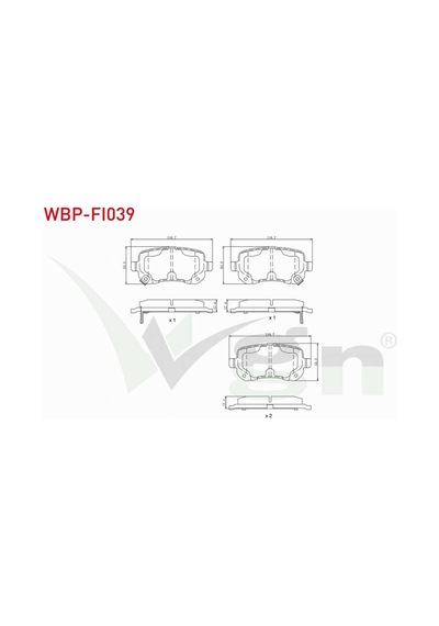 Fıat Freemont Jf 2.0 Mjt 170 Hp 2011- Arka Fren Balatası İkazlı 68029 887aa