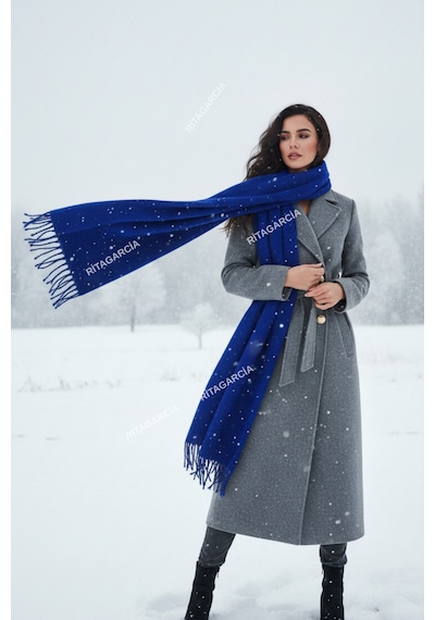 Ritagarcia Premium Soft Buklet Atkı Saks