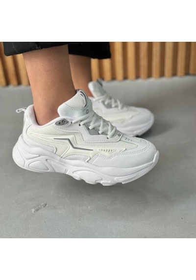 Papuçcity Slzr 02754 Unisex Yüksek Taban Günlük Spor Ayakkabı Beyaz