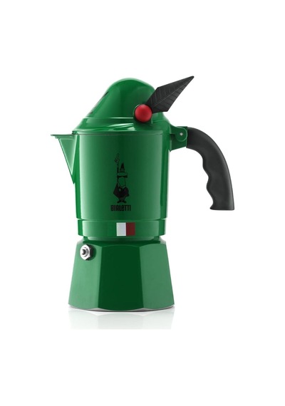 2762 Moka Express Alpina Dağ Avcıları Korpları Espresso Pişirici, Alüminyum, Yeşil