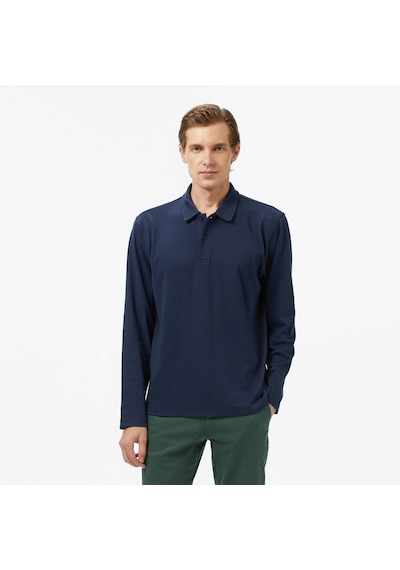Nautica Erkek Lacivert Classic Fit Uzun Kollu Polo Yaka T-shirtdüzk57018t