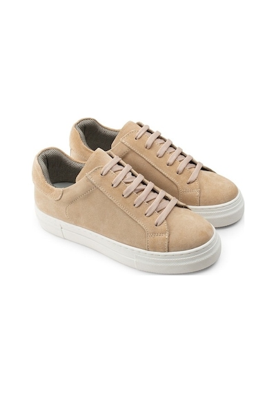 Deery Hakiki Süet Bej Sneaker Kadın Ayakkabı Bej