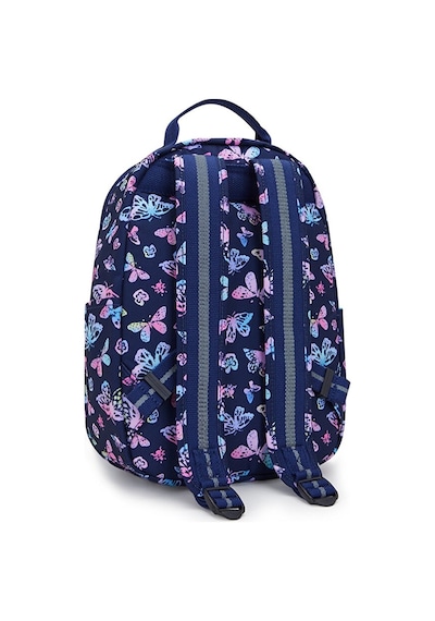 Kıplıng Seoul S Küçük Boy Sırt Çantası Mavi Butterfly Fun