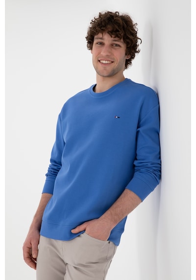U.S. Polo Assn. Erkek Comfort Fit Bisiklet Yaka İndigo İnce Sweatshirt 50309858-VR028