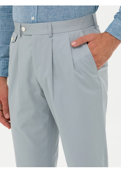 Cacharel Mavi Dad Fit %100 Pamuk Pileli Kumaş Pantolon