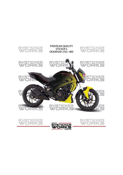 Bajaj Dominar 250-400 Uyumlu Kaplama Sticker Çift Renk Motor Kaplama Modeli Hazır Kit Yüksek Kalite 16646467