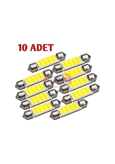 Oto Sofit Cob Led Ampül 39 MM 10 Adet