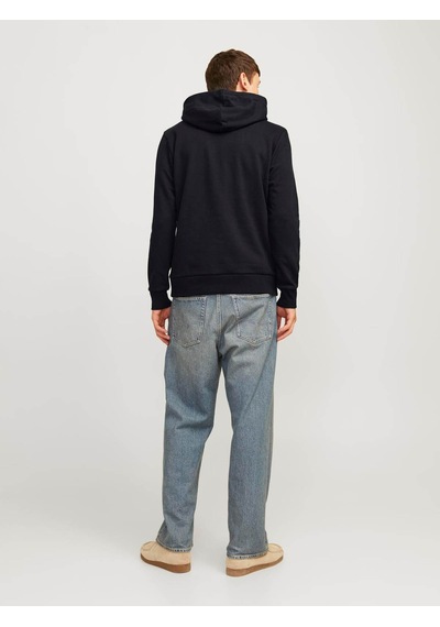 Jack & Jones Erkek Sweatshirt Siyah 12256838 Jjferrıs Sweat Hood 25kw21000484 W21232 Siyah
