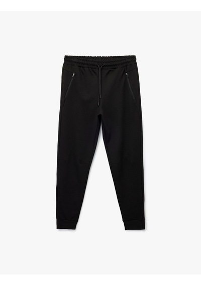 Koton Fermuarlı Cepli Beli Bağcıklı Viskon Karışımlı Spor Jogger Eşofman Altı Siyah 6wam40004nk Siyah Koton Fermuarlı Cepli Beli Bağcıklı Viskon Karışımlı Spor Jogger Eşofman Altı Siyah 6wam40004nk Siyah