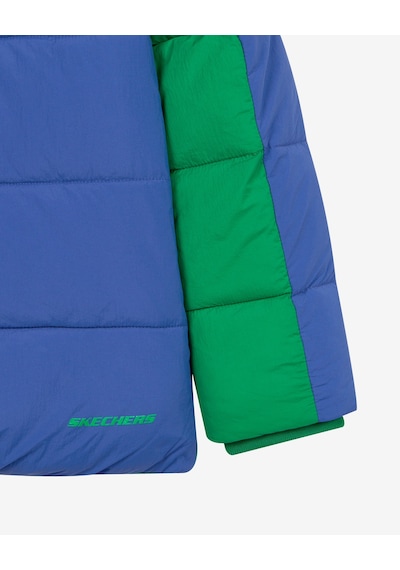 Skechers B Puffer Colorblock Jacket Büyük Erkek Çocuk Lacivert Mont Sk2620140-0533