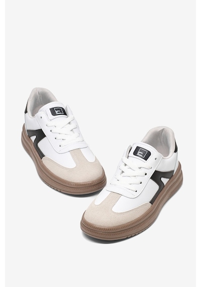 Tonny Black Rahat Kalıp Kauçuk Taban Bağcıklı Sneaker Kadın Beyaz Siyah Sneaker Tbtyldz005