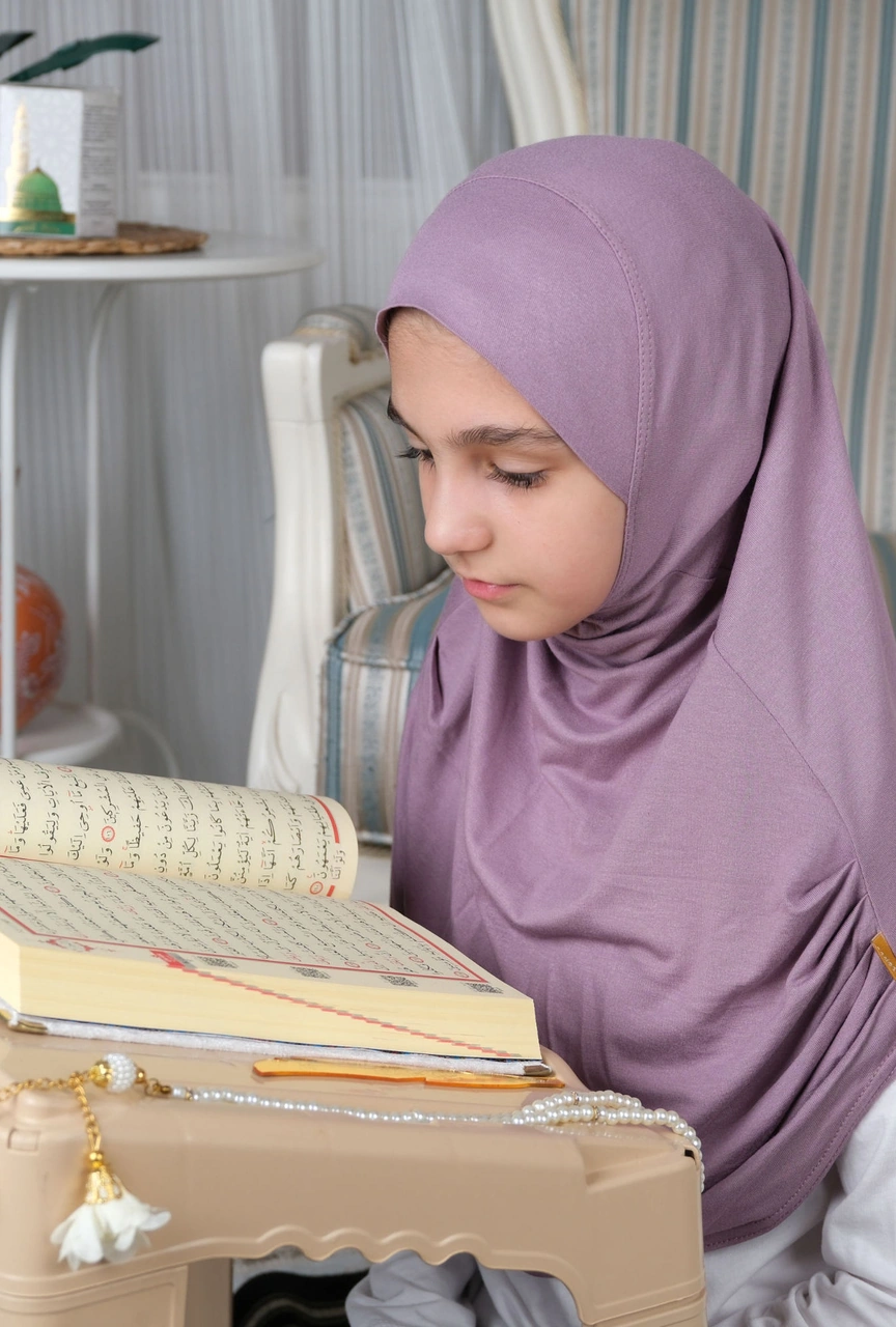 Pratik Hazır Geçmeli Çocuk Şal Gül Kurusu Pembe