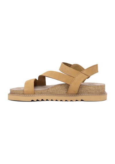 Mammamia D25ys-5240 Kadın Hakiki Deri Düz Sandalet Camel Camel