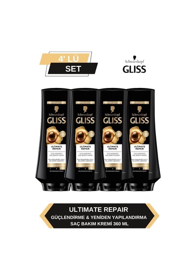 Gliss Ultimate Repair Saç Kremi 4 x 360 ML