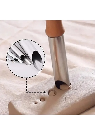 Kil Delik Açacağı, Modelleme Delik Açma, Çölekçilik, Ahşap Saplı Paslanmaz Çelik-set 4 Adet