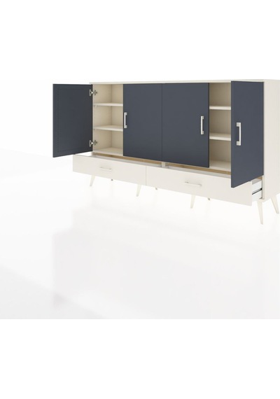 Arges Konsol 6 Raflı 2 Çekmeceli 4 Kapaklı 176x30x99 Aytaşı-antrasit/aytaşı Antrasıt/aytası - Aytası Arges Konsol 6 Raflı 2 Çekmeceli 4 Kapaklı 176x30x99 Aytaşı-antrasit/aytaşı Antrasıt/aytası - Aytası