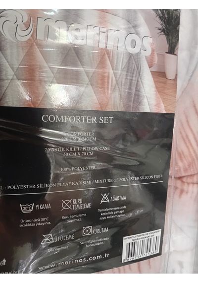 Comforter Çift Kişilik Yorgan Set / 220x240 / Çeyiz / Yorgan /set Somon