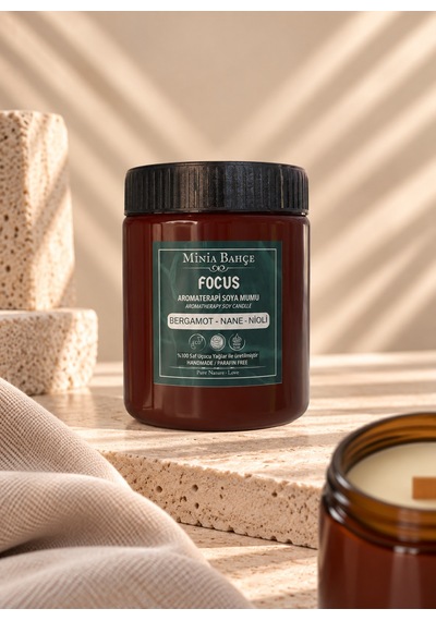 Aromaterapi Soya Mum - Focus Odaklanma 150 Gr %100 Doğal Ve Saf Şeffaf