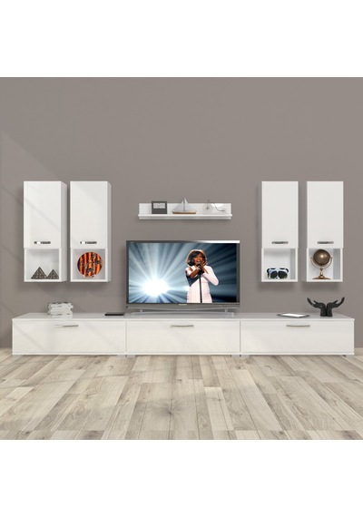 Decoraktiv Eko 8da Slm Tv Ünitesi Tv Sehpası Beyaz Decoraktiv Eko 8da Slm Tv Ünitesi Tv Sehpası Beyaz