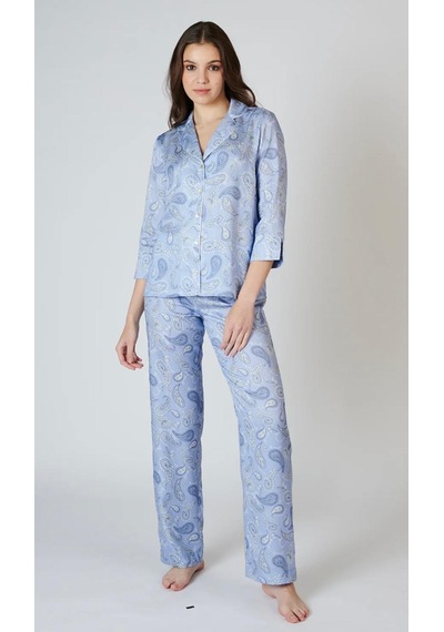 Elli2 Eternal Paısley Pijama Takımı Açık Mavi
