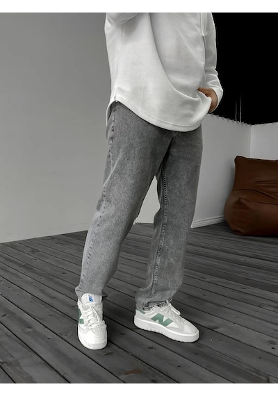 Captiva Denim Erkek Baggy Jean Pantolon AÇIK GRİ