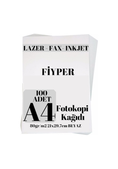 A4 Fotokopi Kağıdı 80Gr - 100'Lü