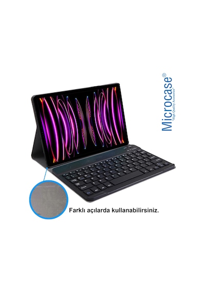 Apple Uyumlu iPad  Pro 11 2022 M2 Bluetooth Klavyeli Standlı Kılıf - BKK4