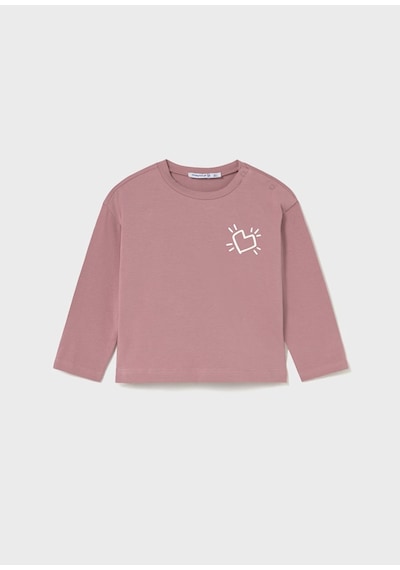 Mayoral Sırt Baskılı Kız Çocuk T-shirt 2079 Pembe