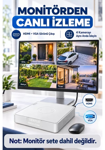 İcsee16 Kameralı 8 Adet 6mp Dual Lens Kamera Ve Nvr Güvenlik Kamera Seti