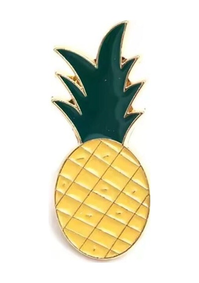 Kadın Broş, İğneli Broş, Klipsli Broş, Yaka Broşu, Çeket Yaka İğnesi, Mineli Broş, B14 Ananas14
