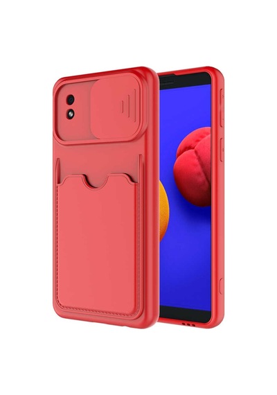 Galaxy A01 Core Kılıf Zore Kartix Kartlık Bölmeli Kılıf