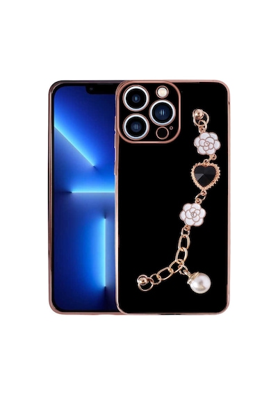 Zore İphone 12 Pro Uyumlu El Tutamaçlı Kamera Korumalı Ogaa Taka Silikon Kılıf-siyah