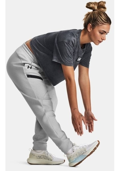 Kadın Ua Unstoppable Fleece Eşofman Altı 1379846-011 Gri - Siyah