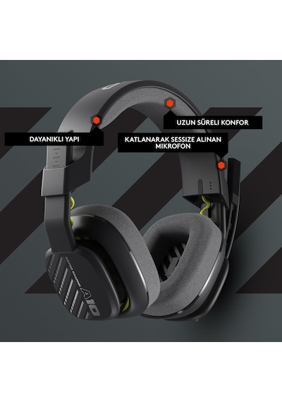 Logitech G Astro A10 Kablolu Oyuncu Kulaklığı, Xbox İle Uyumlu, Çevirmeli Sessiz Boom Mikrofon, 32 Mm Dinamik Sürücüler, Üstün Konfor İçin Kafa Bandı, Siyah
