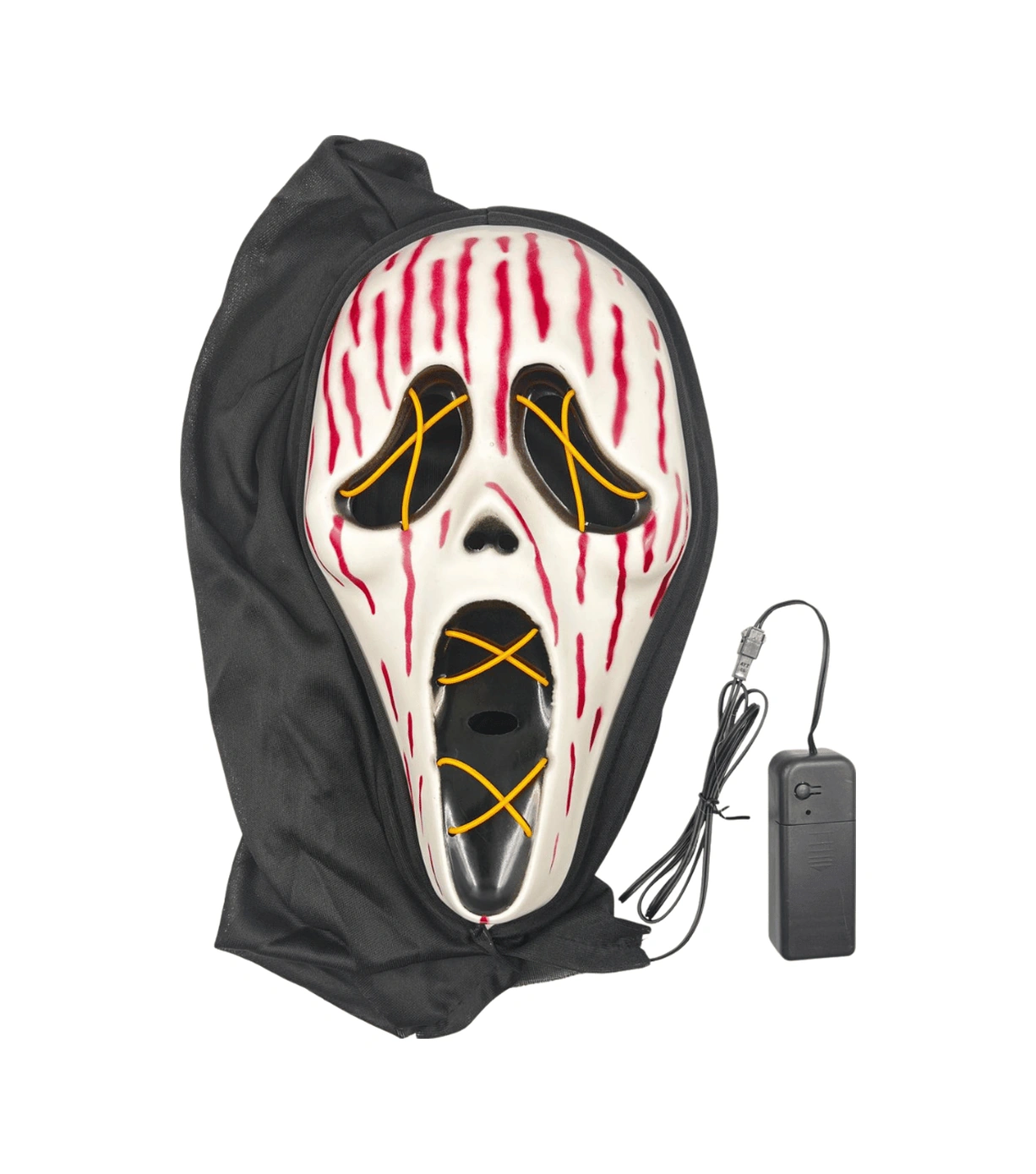 Halloween Maske Çığlık Neon Model Lüks Pilli Ark.t Diğer