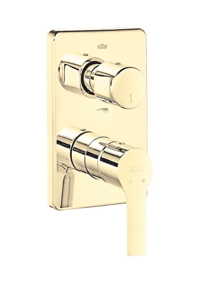 Eca Luna Ankastre Banyo Bataryası 2 Yollu Altın Gold Sıva Üstü 102867206-Kde Altın