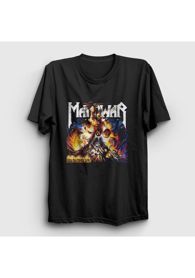 Presmono Unisex Hell On Stage Manowar T-shirt Siyah