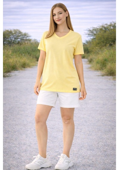 Alexandergardi Alexandergardı V Yaka T-shirt Sarı
