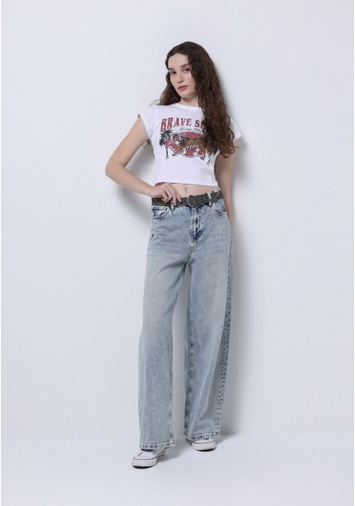 Colins Loose Fit Kadın Gri Jean Pantolon Cl1075839 Q1.v1 Dn02111 Denim