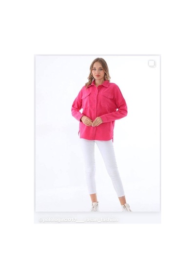 Polologin Butik Fuşya Pembe Kışlık Oduncu Gömlek Pembe