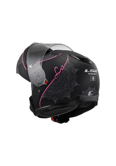 Ls2 Strobe 2 Lux Mat Siyah-pembe Kask Sıyah-pembe
