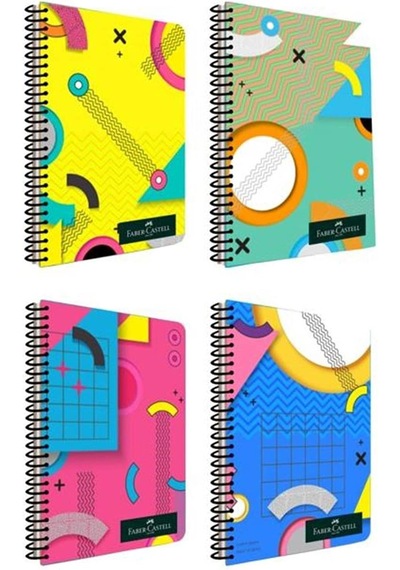 Faber Castell Pp Kapak Pattern 120 Yaprak A4 Çizgili Defter 4lü Set