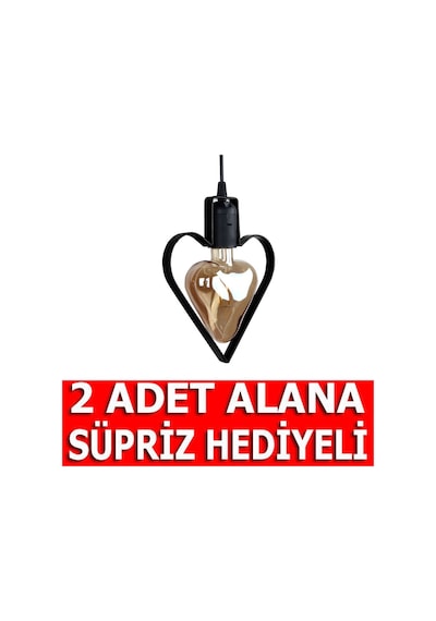 Bundera Kalp Sarkıt Avize Rustik Metal Ferforje Tavan Lamba