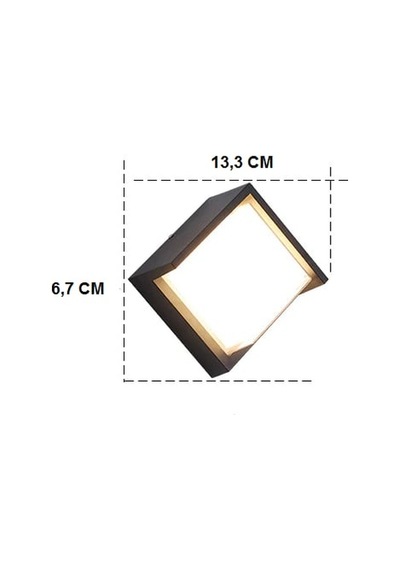 Cata Dominik 7w Günışığı 3200 Kelvin Led Aplik Dış Mekan Ip44 Ct-7078 Siyah