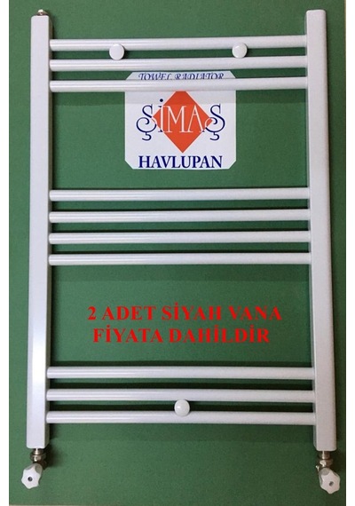 600x800 Beyaz Havlupan + 2 Adet Beyaz Vanalı - 9 Borulu