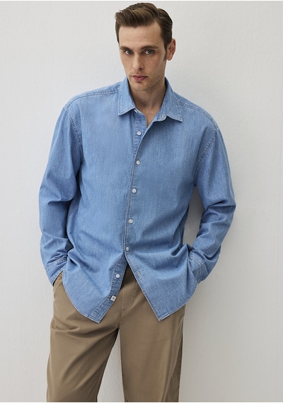 Mavi - Theo Edition Açık Mavi Jean Gömlek 0211655-90893 Açık Mavi